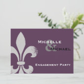 Party Einladungen für einfache Chic-Lilie (Stehend Vorderseite)