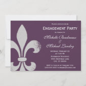 Party Einladungen für einfache Chic-Lilie (Rückseite)