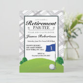 Party Einladungen für Golf-Rente (Stehend Vorderseite)