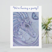 Party Einladungen für Kinderdrachen (Stehend Vorderseite)