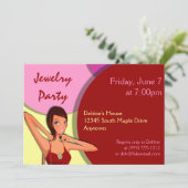 Party Einladungen für kundenspezifische Schmuckstü (Stehend Vorderseite)