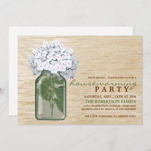 Party Einladungen für Landschatzhäuser (Vorne/Hinten)