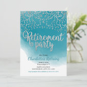 Party Einladungen für moderne Altersversorgung (Stehend Vorderseite)