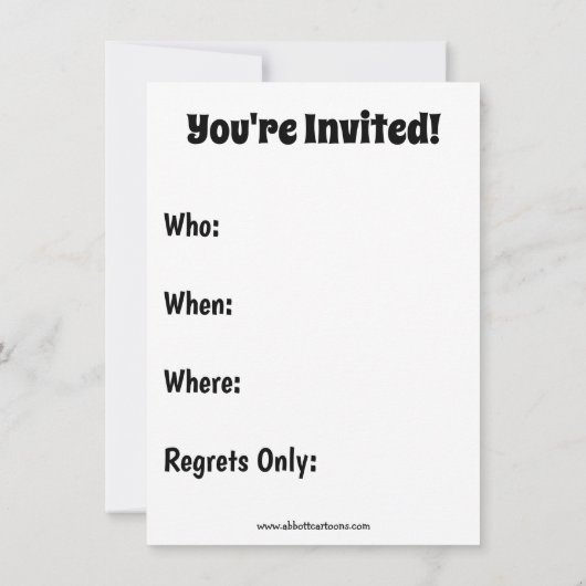 Party Einladungen für unglaublich witzig Altersver (Rückseite)