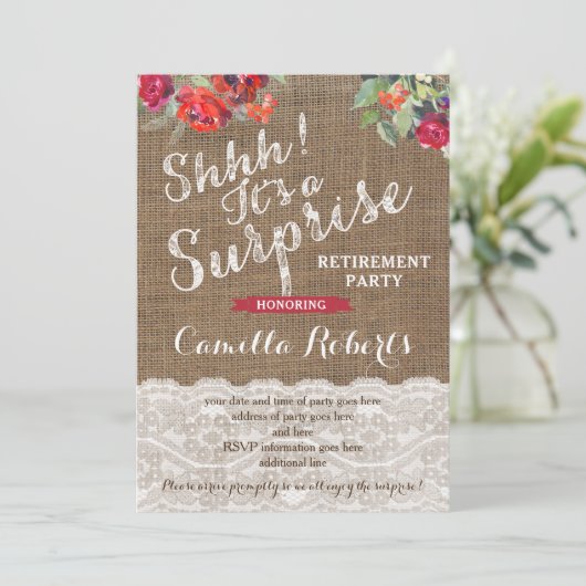 Party Einladungen für Unternehmensruhestand (Stehend Vorderseite)