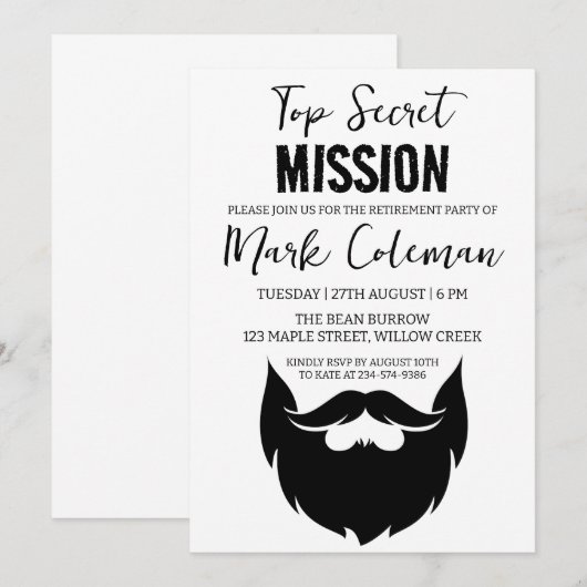 Party Einladungen für Unternehmensüberraschung (Vorne/Hinten)