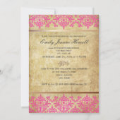 Party Einladungen für Vintage Damaskus/Abschlüsse (Rückseite)