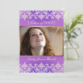 Party Einladungen für Vintage Damaskus/Abschlüsse (Stehend Vorderseite)