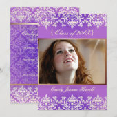 Party Einladungen für Vintage Damaskus/Abschlüsse (Vorne/Hinten)