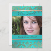 Party Einladungen für Vintage Damaskus/Abschlüsse (Vorderseite)