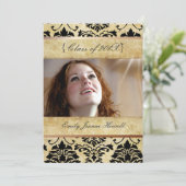 Party Einladungen für Vintage Damaskus/Abschlüsse (Stehend Vorderseite)