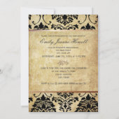 Party Einladungen für Vintage Damaskus/Abschlüsse (Rückseite)