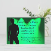 Party Einladungen für warme Typ (Stehend Vorderseite)