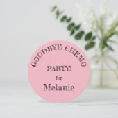 Party Einladungen "Goodbye Chemo" (Stehend Vorderseite)