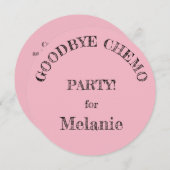 Party Einladungen "Goodbye Chemo" (Vorne/Hinten)
