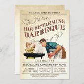 Party Einladungen| GRILLEN Vintag Einladung (Vorne/Hinten)