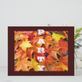 Party Einladungen Herbstleaves Fußball Halloween (Stehend Vorderseite)