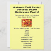 Party Einladungen Herbstleaves Fußball Halloween (Rückseite)