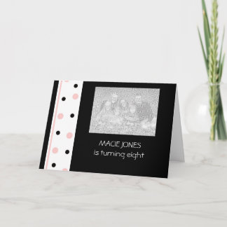 Party Einladungen in Rosa und Schwarz: Anpassen