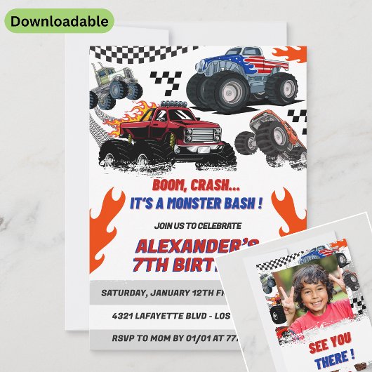 Party Einladungen Junge Foto Bash