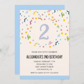 Party Einladungen Konfetti (Vorne/Hinten)