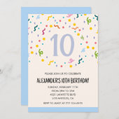 Party Einladungen Konfetti (Vorne/Hinten)