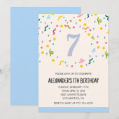 Party Einladungen Konfetti (Vorne/Hinten)