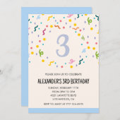 Party Einladungen Konfetti (Vorne/Hinten)