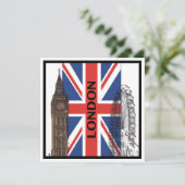 Party Einladungen Londons, England (Stehend Vorderseite)