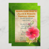 Party Einladungen Luau (Vorne/Hinten)