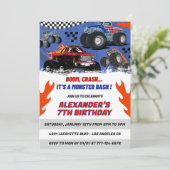 Party Einladungen mit heißen Rädern Foto Bash (Stehend Vorderseite)