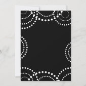 Party Einladungen mit schwarzem und weißem Punktst (Rückseite)