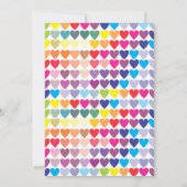 Party Einladungen Rainbow Heart Modern 5th (Rückseite)
