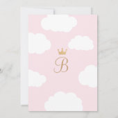 Party Einladungen | Rosa und goldenes Schloss (Rückseite)