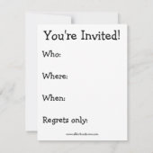 Party Einladungen "Spectickles" (Rückseite)