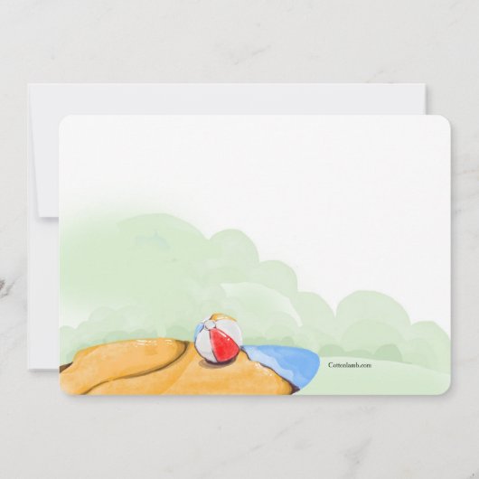 Party Einladungen Strand/Pool (Rückseite)