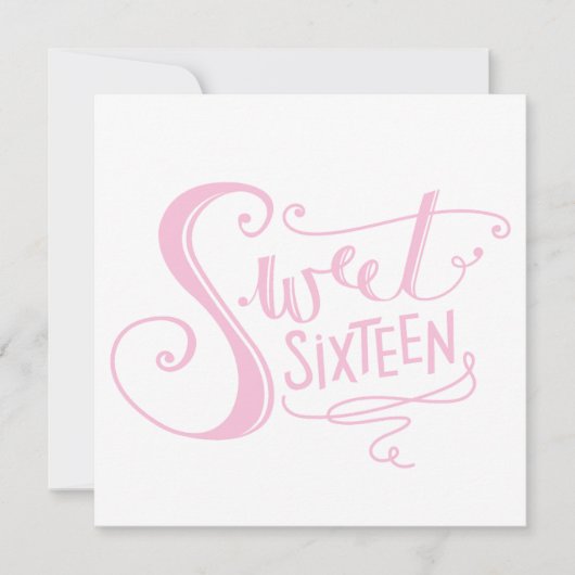 PARTY EINLADUNGEN "SWEET 16" (Vorderseite)