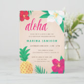 Party Einladungen Tropical Hawaiian Luau (Stehend Vorderseite)
