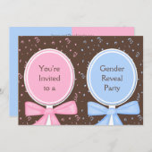 Party Einladungen über das Geschlecht Baby Rattles (Vorne/Hinten)