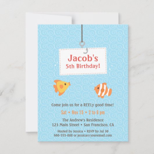 Party Einladungen über den Kindergeburtstag (Vorderseite)