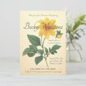 Party Einladungen| Vintag Botanisch 2 Einladung (Stehend Vorderseite)