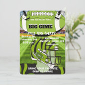 Party Einladungen von Fußballgroßspielen (Stehend Vorderseite)