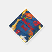 Party Einladungen von Meeresfrüchten Serviette (Ecke)