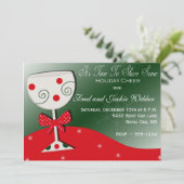 Party Einladungen zu Feiertagen oder zu Weihnachte (Stehend Vorderseite)