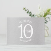 Party Einladungen zum 10-jährigen Firmenjubiläum (Stehend Vorderseite)