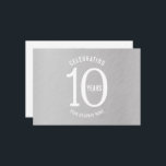 Party Einladungen zum 10-jährigen Firmenjubiläum<br><div class="desc">Laden Sie Mitarbeiter,  Kunden und Kunden zu einer 10-jährigen Firmenjubiläumsfeier oder Veranstaltung mit diesen schlichten landschaftlichen grafischen 10-jährigen Jubiläumsfeiern Save the Date ein. Weitere passende Artikel sind verfügbar. Design von www.mylittleeden.com auf Zazzle.</div>