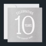 Party Einladungen zum 10-jährigen Firmenjubiläum<br><div class="desc">Laden Sie Mitarbeiter,  Kunden und Kunden zu einem 10-jährigen Firmenjubiläum oder einer Veranstaltung mit diesen einfachen grafischen 10-jährigen Einladungen Save the Date ein. Weitere passende Elemente verfügbar. Design von www.mylittleeden.com auf zazzle.</div>