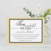 Party Einladungen zum 10-jährigen Jubiläum (Stehend Vorderseite)