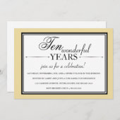 Party Einladungen zum 10-jährigen Jubiläum (Vorne/Hinten)