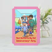 Party Einladungen zum 2. (Stehend Vorderseite)